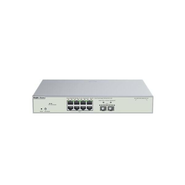 RUIJIE REYEE RG-NBS5300-8MG2XS-UP 8 PORT 8X2.5GE + 2X1GB SFP LAYER3 370W POE YÖNETİLEBİLİR SWİTCH