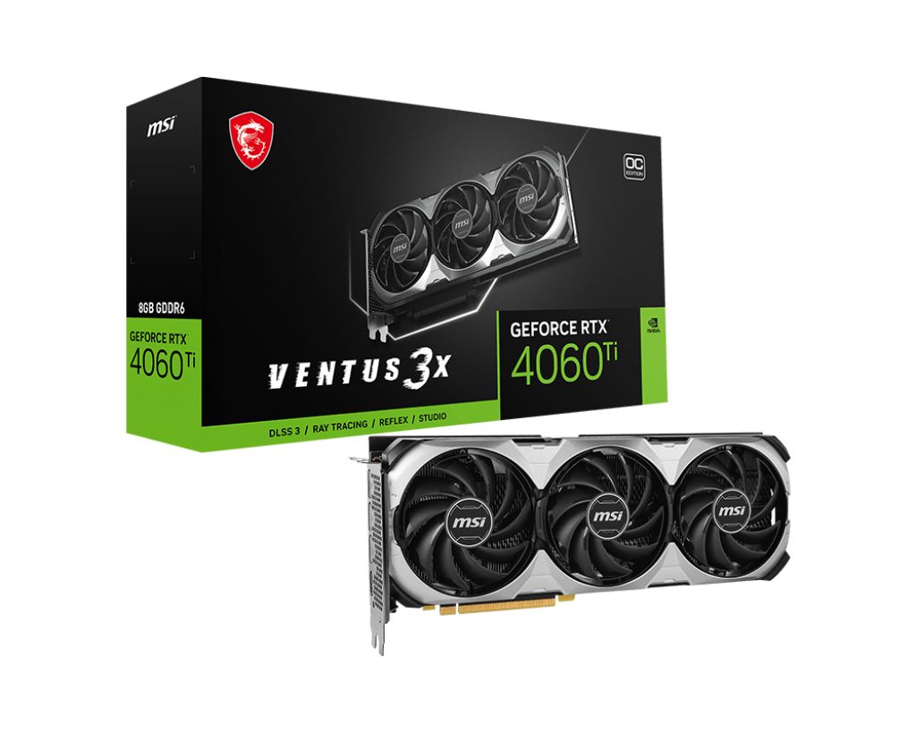 MSI GEFORCE RTX 4060 TI VENTUS 3X E 8G OC 128BIT