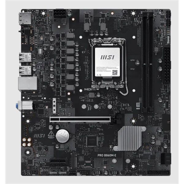 MSI PRO B860M-E DDR5 9066MHZ 1XHDMI 1XDP 2XM.2 USB MATX 1851P(INTEL ULTRA PROCESSORS SERIES 2)