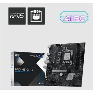 MSI PRO H810M-E DDR5 6400MT/S 1XHDMI 1XDP 1XM.2 USB 3.2 MATX 1851P (INTEL ULTRA PROCESSORS SERIES 2)