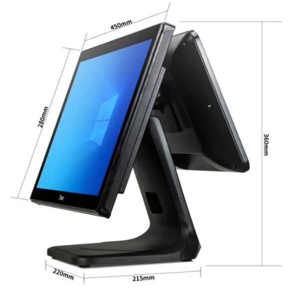 TIWOX TP-4950D 18.5'' I5 5.NESİL 128GB NWME SSD 8GB DDR3 RAM 1366X768 POS PC + 13.2'' MÜŞTERİ EKRANI