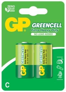 GP Greencel R14 Orta Boy Çinko Pil 2'li Paket GP14G-U2
