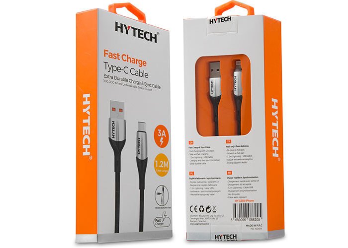 Hytech HY-X350 3A iPhone Lightning 1,2m Silver Şarj Kablosu