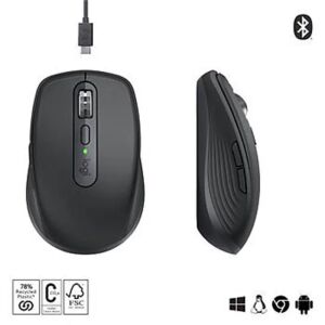 LOGITECH MX ANYWHERE 3S KOMPAKT OPTİK SENSÖRLÜ SESSİZ BLUETOOTH KABLOSUZ MOUSE SİYAH 910-006929