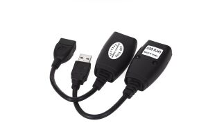 Vcom CU824 USB RJ45 Extender Plastik 45m Uzatıcı