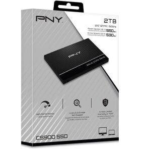 Pny 2Tb CS900 SSD7CS900-2TB-RB 550-530MB-S SSD Sata-3 Disk