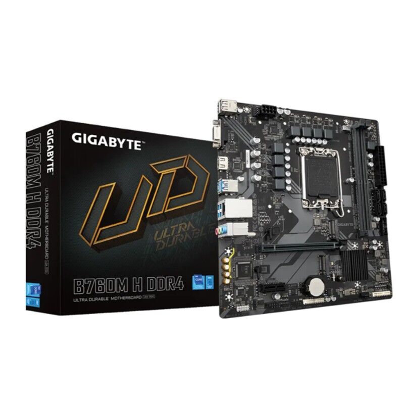 GIGABYTE B760M-H DDR4 3200MHZ 1XVGA 1XHDMI 1XM.2 USB 3.2 MATX 1700P (12. / 13. VE 14. NESİL İŞLEMCİ UYUMLU)