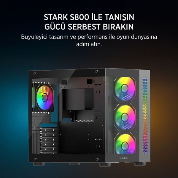 JAMES DONKEY STARK S800 4X ARGB 750W BLACK KASA