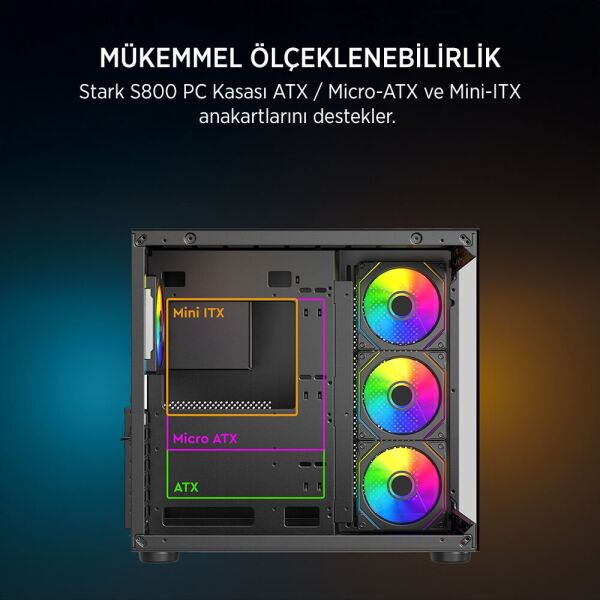 JAMES DONKEY STARK S800 4X ARGB 650W BLACK KASA
