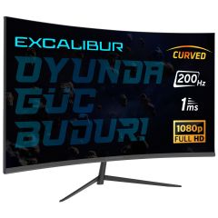 Casper 23.8'' Excalibur M.E238FHD-G 200Hz 1ms 300NIT (HDMI+DP) Curved + G-Sync FHD LED Monitör