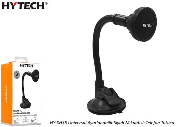 Hytech HY-XH35 Universal Ayarlanabilir Siyah Mıknatıslı telefon tutucu