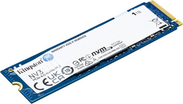 Kingston 1TB NV3 M.2 2280 NVMe PCIe 4.0 Gen 4x4 6000 MB-s-4000 MB-s SNV3S-1000G Ssd Disk