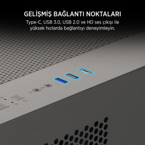 James Donkey Stark S700 3xARGB Temperli Cam 750W 80+ Bronze mATX Siyah Gaming (Oyuncu) Kasa
