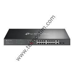 Omada Tp-Link DS1018GMP 16 Port 10-100-1000 Poe+ Switch 2 Port SFP Çelik Kasa Rack Mount