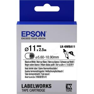 Epson LK-4WBA11 Beyaz Üzeri Siyah Makaron (5,6-10,9 mm çap) 2,5Metre