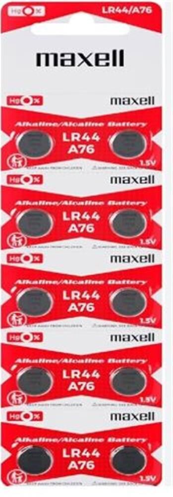 Maxell LR44 A76 AG13 Alkalin Düğme Pil 10'lu Paket 