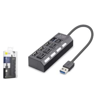 iETOP U3202 USB 3.0 Anahtarlı Hub 4 Port 5 Gbps Siyah