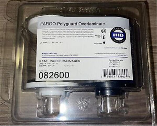 Fargo 082600 Tam Panel YMCKO Laminasyon Ribonu 250 Baskı