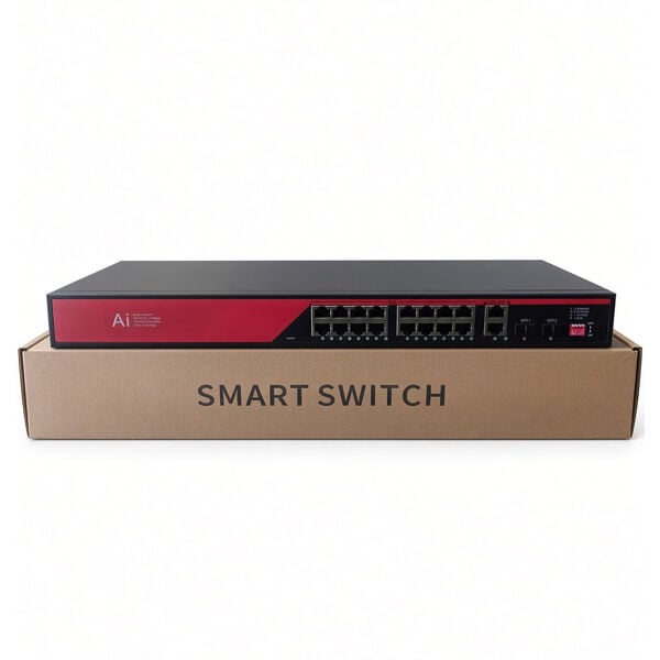 EZCOOL EZ-16PSX-SFP 16 PORT 16FE+2GE+2SFP 240W GİGABİT POE SWİTCH
