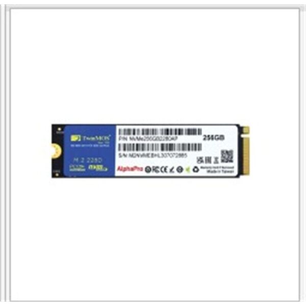 256 GB TWINMOS M.2 PCIE NVME 3600/3250 NVMe256GB2280AP