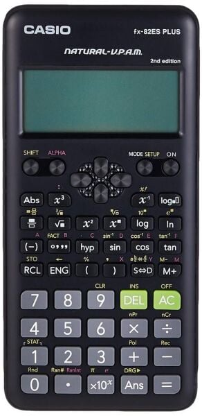 Casio FX-82ES Plus Siyah Bilimsel Fonksiyonlu Hesap Makinesi 2.Versiyon