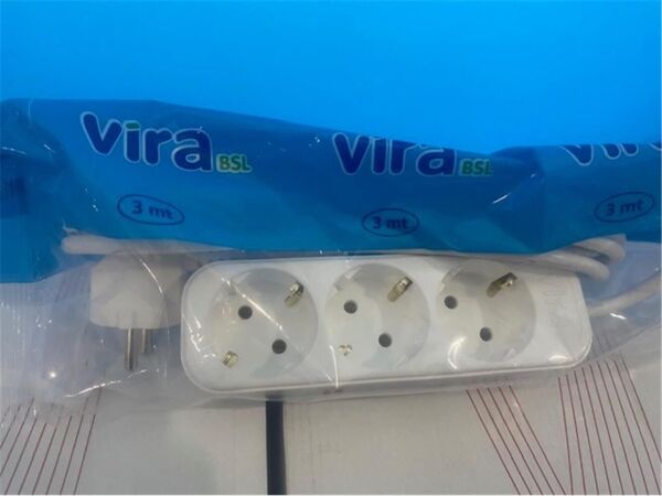 Vira 3lü 2mt Topraklı Priz