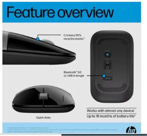 HP Z3700 758A9AA Bluetooth 2.4GHz 1600DPI Silver Wireless Optik Mouse