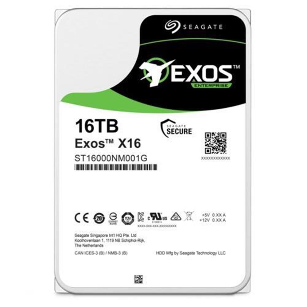 Seagate 16TB EXOS ST16000NM001G 3.5 256MB 7200RPM SATA3 NAS Sabit Disk