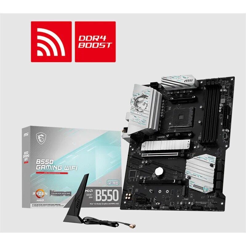 MSI B550 GAMING WIFI DDR4 4866MHZ 1XHDMI 1XDP 2XM.2 USB ATX AM4 (AMD AM4 5000/5000G/4000G/3000 SERİLERİ İLE UYUMLU)