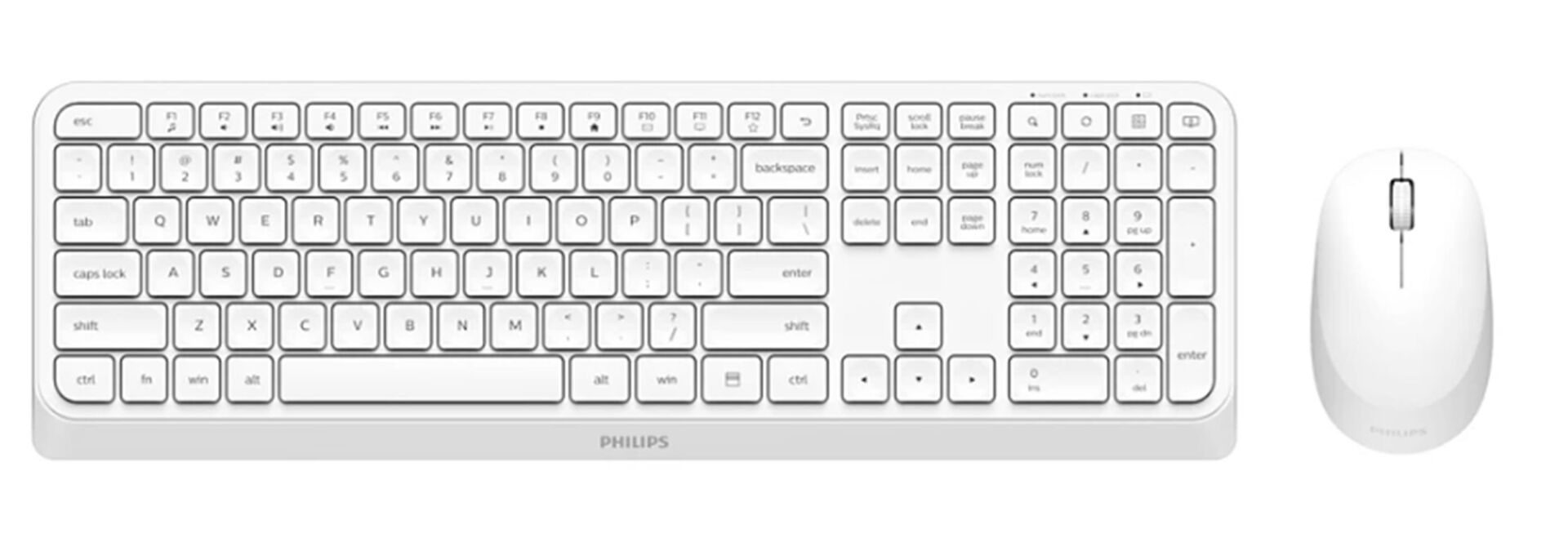 Philips SPT6307W-38 Kablosuz Klavye Mouse Seti Beyaz 3000 Series 2.4Ghz Silent Desing