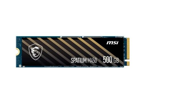 Msi 500GB Spatium M450 V1 NVMe PCIe Gen4 x4 Okuma 3000MB – Yazma 2000MB M.2 SSD Disk