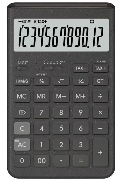 Casio JT-200T-GY 12 Hane Gri Masa Üstü Hesap Makinesi