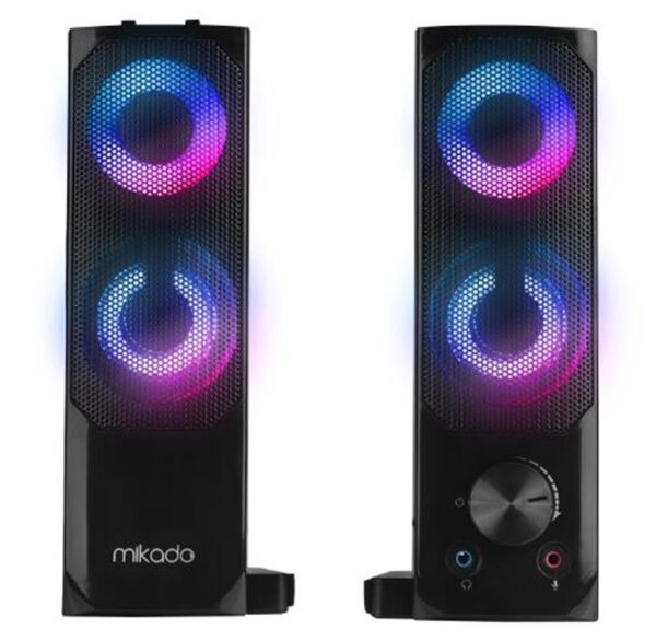 Mikado MD-S102 2.0 3Wx2CH RGB Ledli Siyah USB Soundbar Speaker Hoparlör