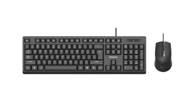 Philips SPT6234B Kablolu Türkçe Q Klavye&Mouse Set Siyah