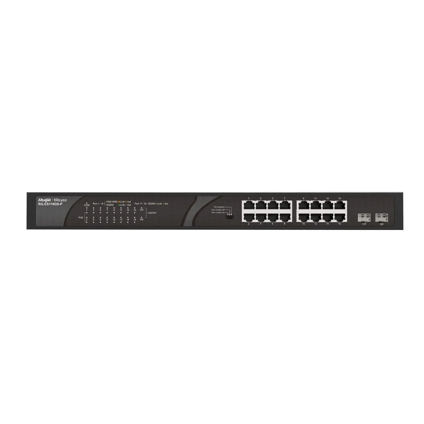 RUİJİE-REYEE RG-ES118GS-P 16XGE 2XGE/SFP F.GİGABİT 247W POE SWİTCH