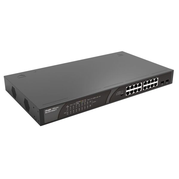 RUİJİE-REYEE RG-ES118GS-P 16XGE 2XGE/SFP F.GİGABİT 247W POE SWİTCH