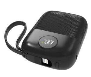 S-link MP110 10000mAh PD22.5W Type-C+Lightning Kablolu Siyah  Pil Şarj Cihazı Powerbank