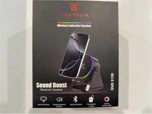 Snapron SNS-9100 Siyah (İNDUCTİON Özellikli) RGB Bluetooth Speaker (Phone Stand-Ambient Light)
