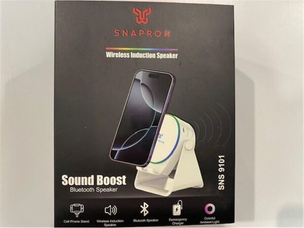 Snapron SNS-9101 Beyaz (İNDUCTİON Özellikli) RGB Bluetooth Speaker (Phone Stand-Ambient Light)