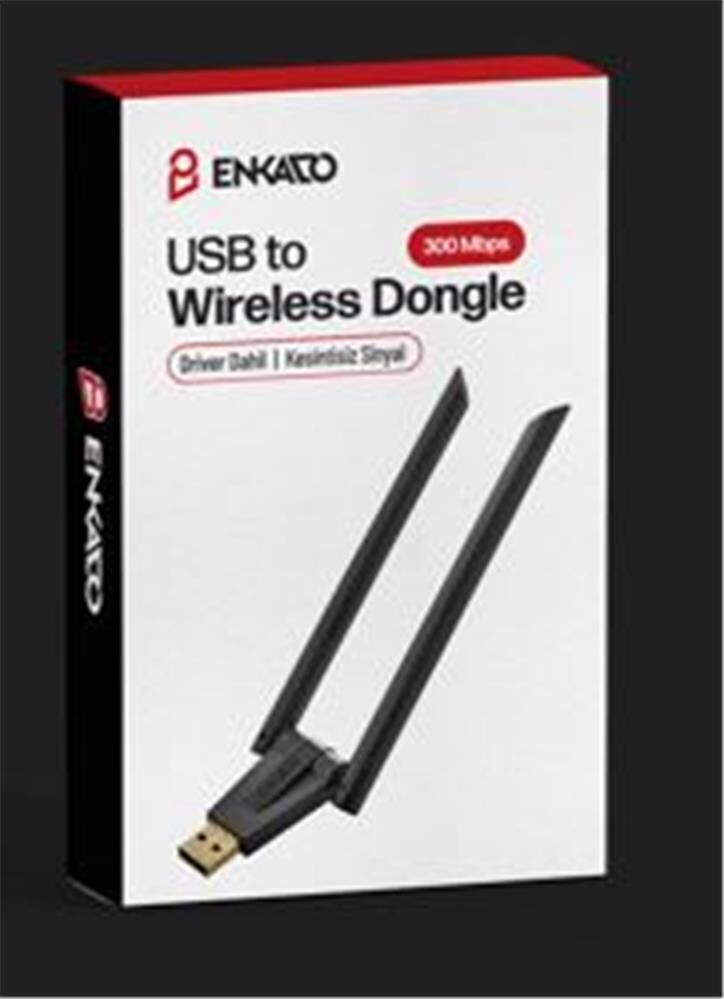 ENKADO EKD-UW91 USB TO 300 MBS ÇİFT ANTENLİ WIRELESS DONGLE
