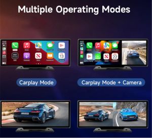 Ottocast 10'' Taşınabilir Apple CarPlay & Android Auto, Ön & Arka Kameralı Araç Multimedya