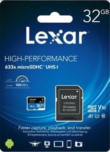 Lexar  32GB A1 V10 U1 Hafıza Kartı + Adaptör