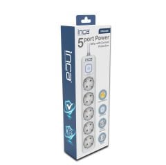 INCA IPW-44GB 5li Akım Korumalı Led Tuşlu Priz 1,5M Beyaz