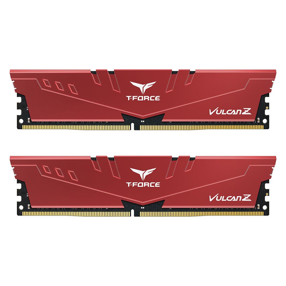 Team T-Force Vulcan Z Red 16GB 2x8GB 3200Mhz CL16 DDR4 Gaming Ram (TLZRD416G3200HC16FDC01)