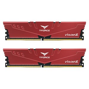 Team T-Force Vulcan Z Red 16GB 2x8GB 3200Mhz CL16 DDR4 Gaming Ram (TLZRD416G3200HC16FDC01)
