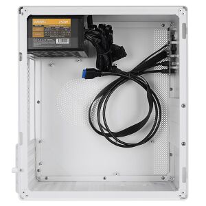 Everest K250 PEAK 250W MICRO PSU Beyaz USB3.0+USB2.0+TYPE-C+HD AUDIO Kompakt Mid-T PC Kasası