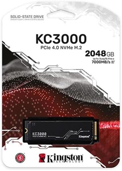 Kingston 2TB KC3000 7000MB-7000MB-S PCIe 4.0 NVMe M.2 SSD Disk SKC3000D-2048G