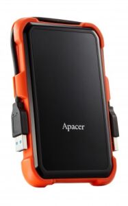 Apacer AC630 Siyah-Turuncu 2 TB Askeri Sınıf Darbeye Dayanıklı 2.5'' USB 3.1 Taşınabilir Harddisk (AP2TBAC630T-1)
