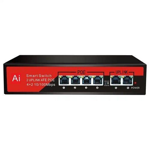 EZCOOL EZ-04PSE 4PORT 4FE+2FE 65W MEGABİT POE SWİTCH