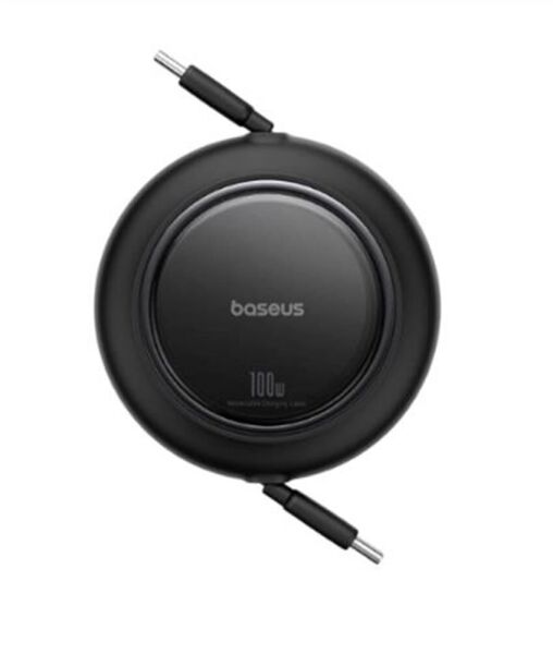 Baseus P10364500113-00  Free2 Pull Mini Kablolu USB-C 100W Şarj Kablosu Siyah